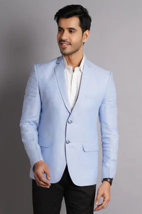 100% Pure Linen Sky Blue Blazer