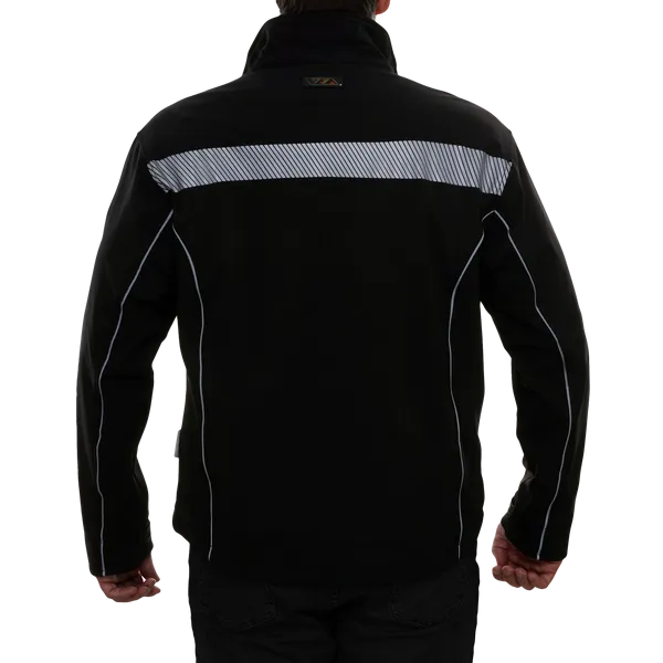 451CTBK Reflective Jacket: Soft Shell: Water Resistant: Form Fitting