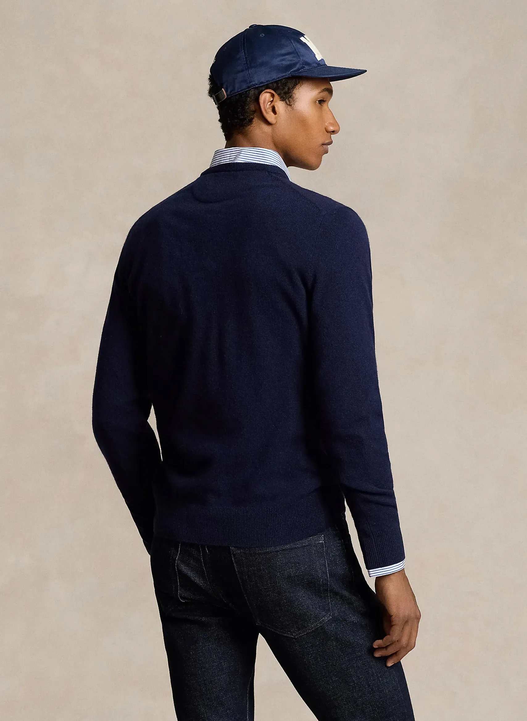 710876714 HNTNV RALPH LAUREN SWEATER MEN NAVY