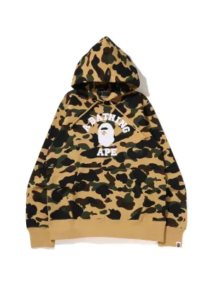 A Bathing Ape 1st Camo College Pullover Hoodie Yellow