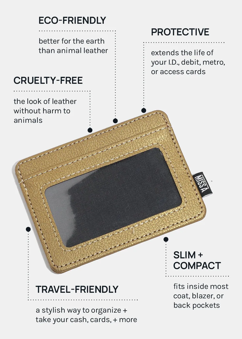 A  Vegan Leather Slim Card Holder