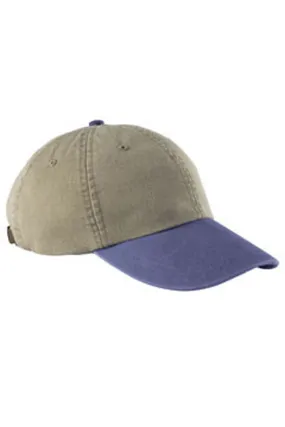 Adams Mens Adjustable Hat - Khaki Brown/Royal Blue