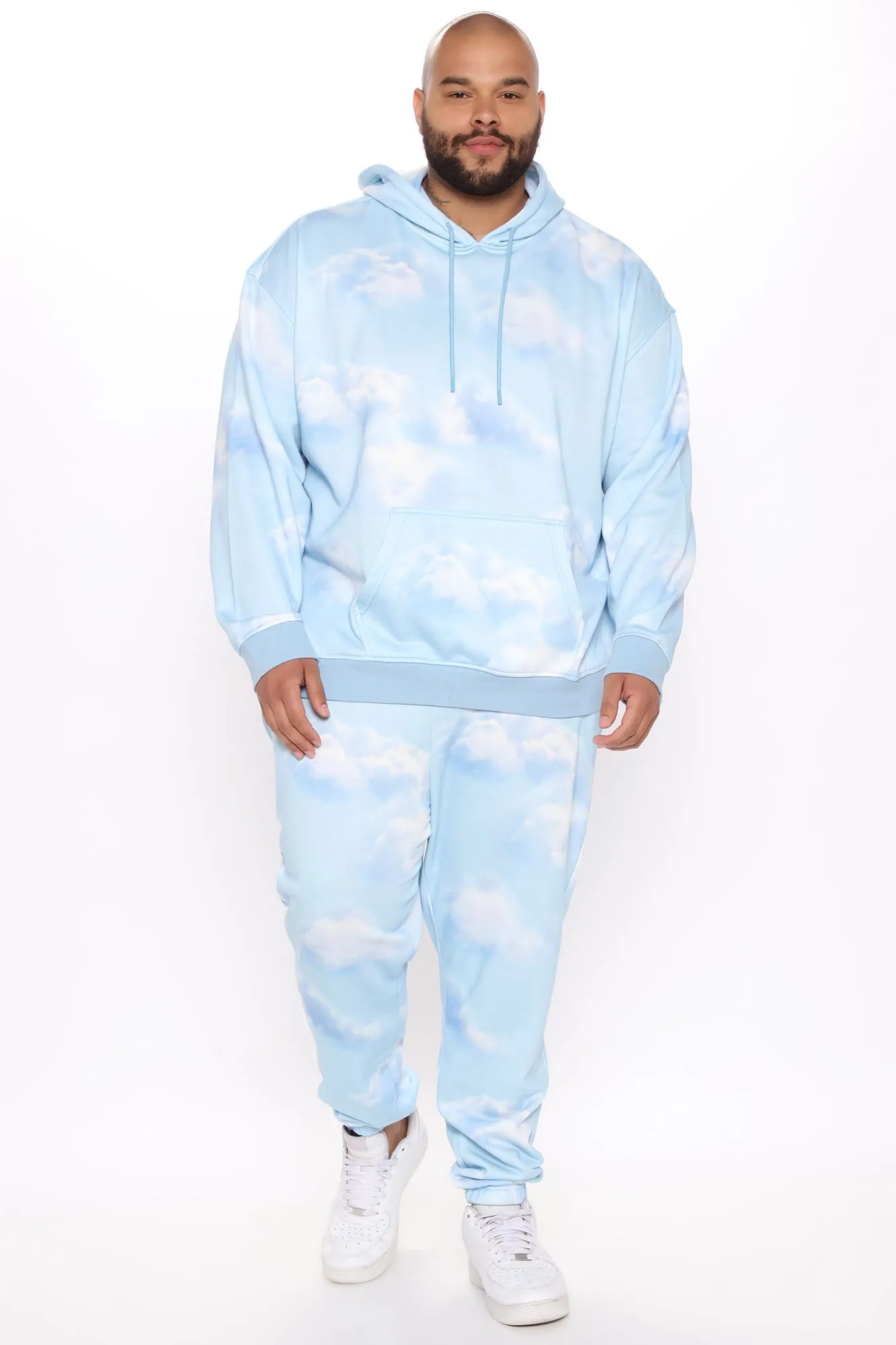 Allover Cloud Print Jogger - Blue/combo