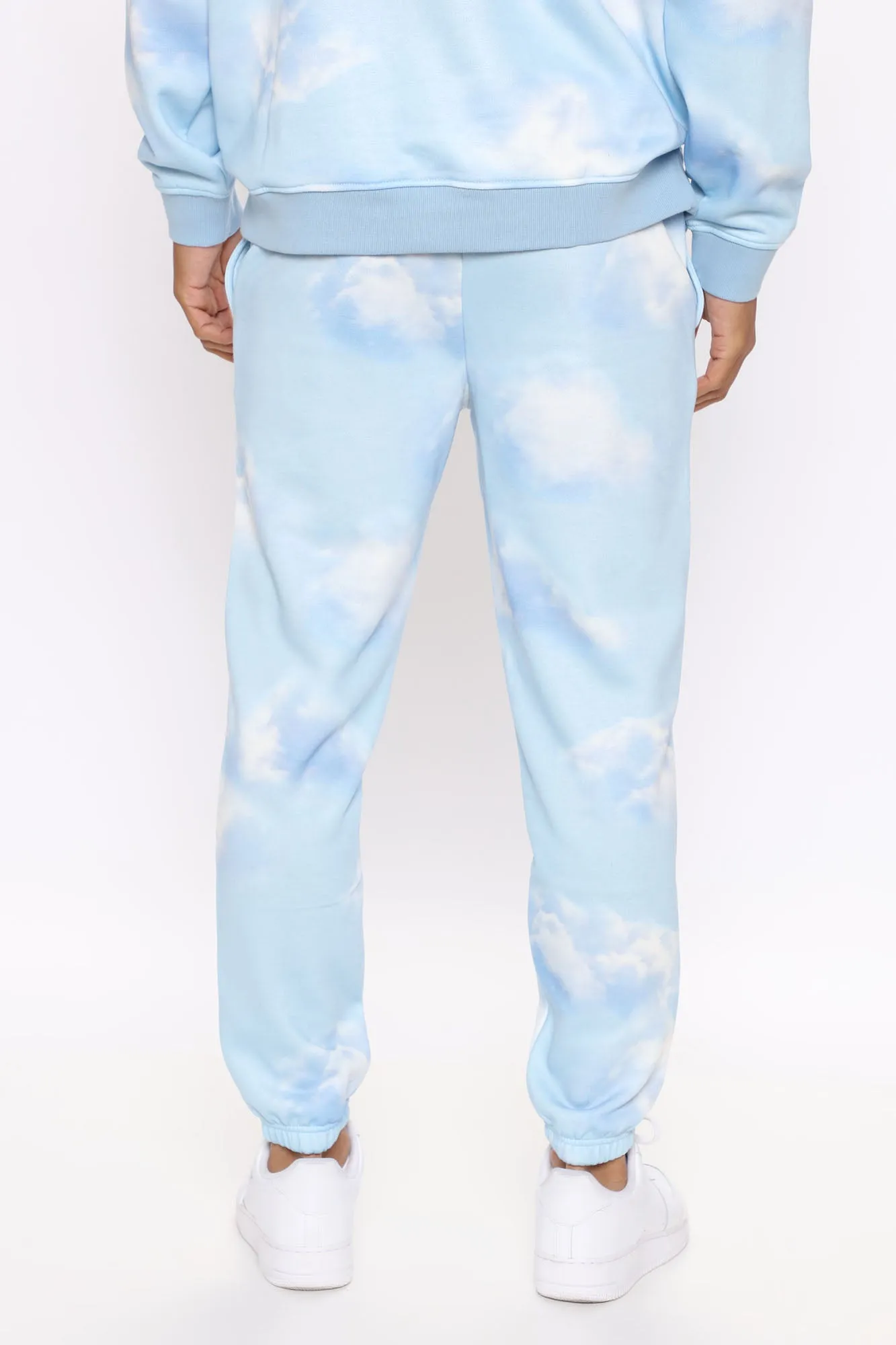 Allover Cloud Print Jogger - Blue/combo