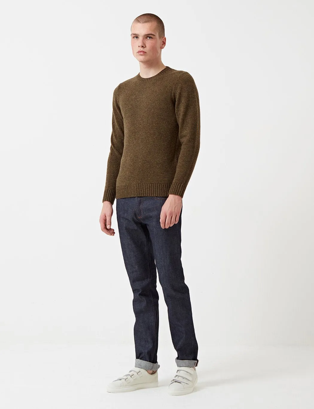 A.P.C. Salford Pull Knit Jumper - Khaki Green