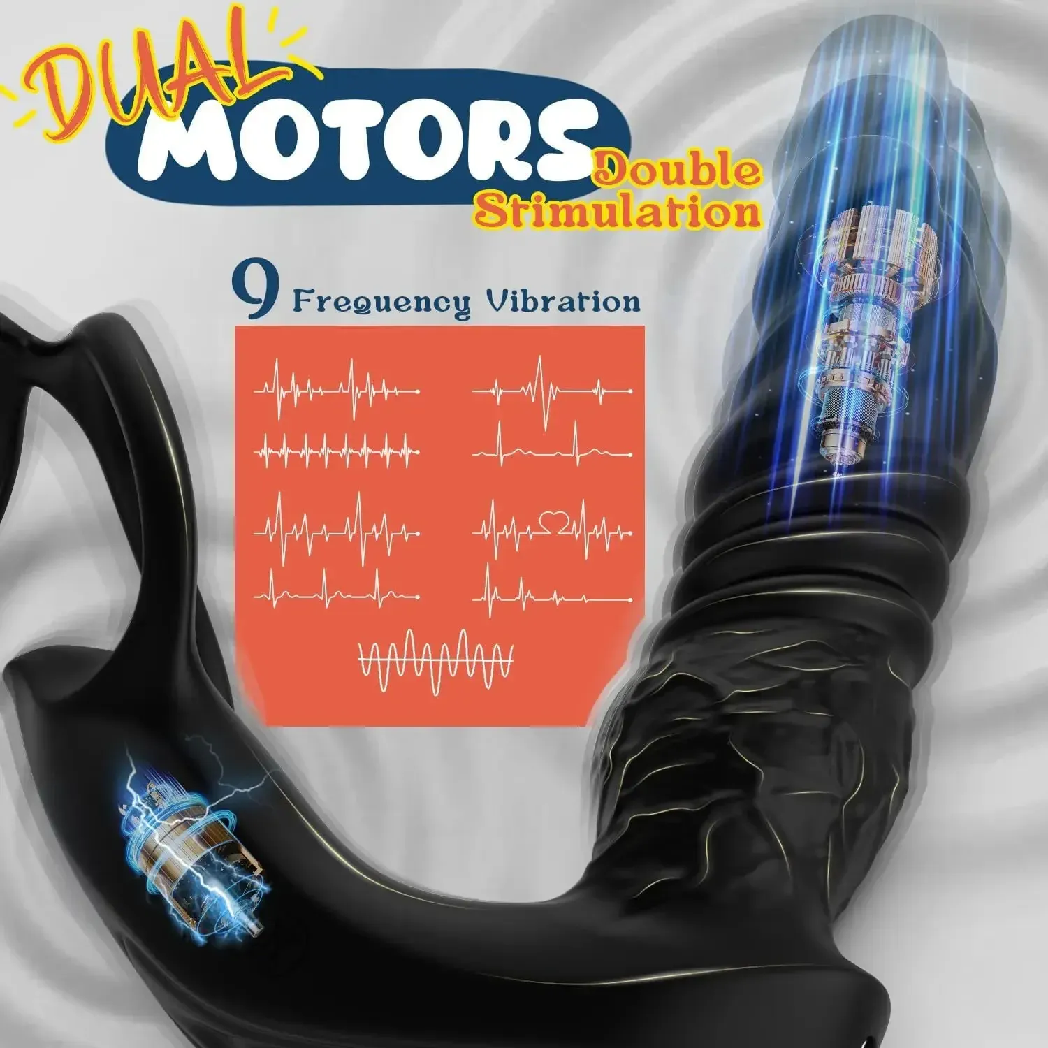 APP Control Thrusting Dildo Butt Plug - Remoter Realistic Dildo Vibrator Cock Ring Sex Toy