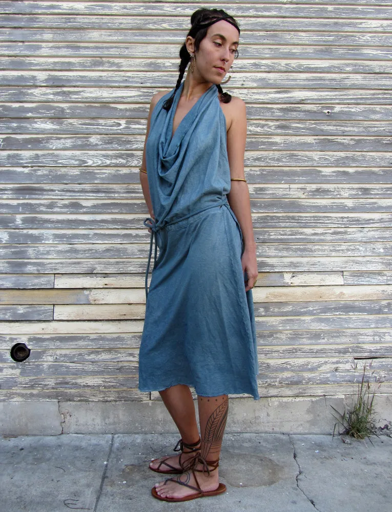 Apron Wrap Simplicity Below Knee Dress