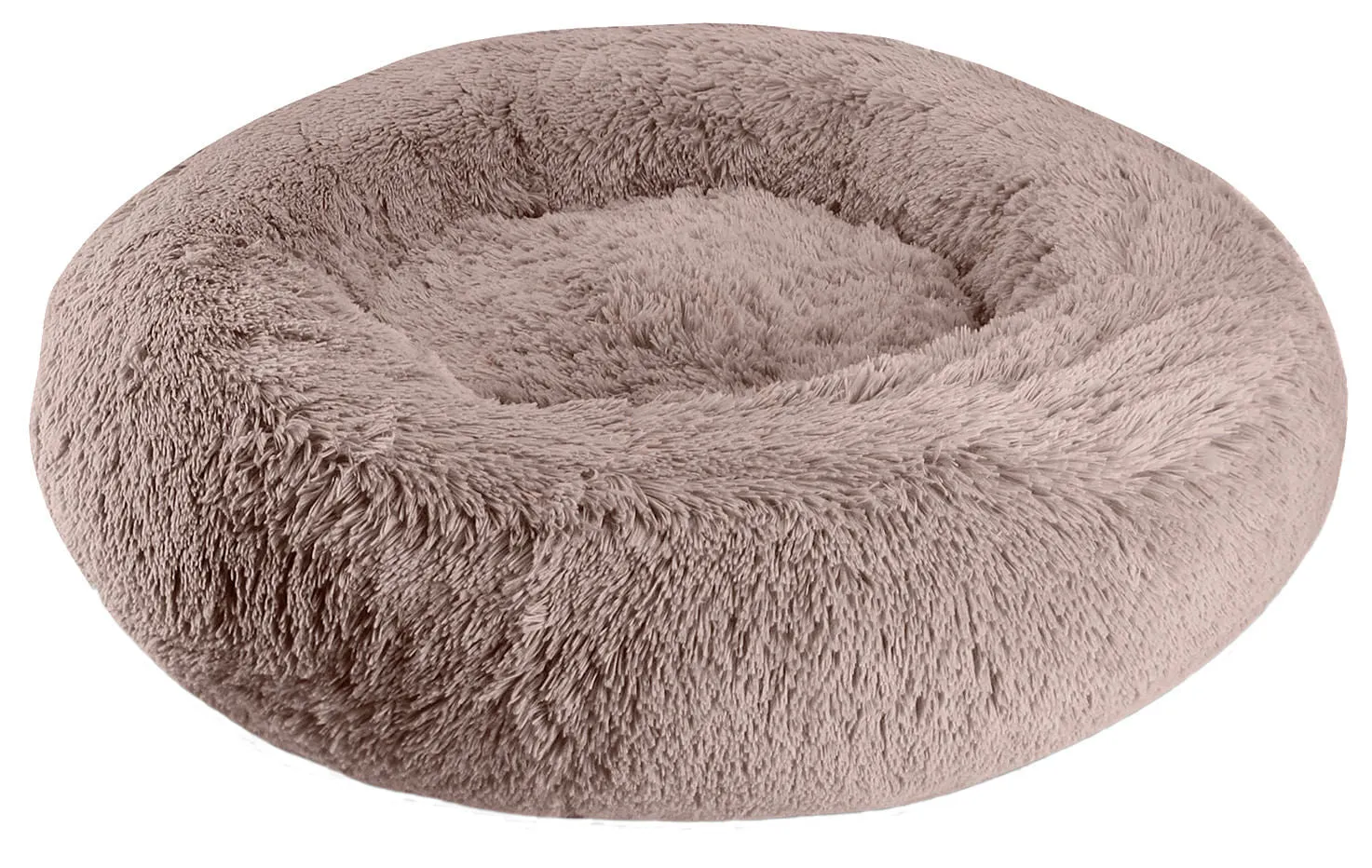 Arlee Shaggy Fur Donut Pet Bed, 28" x 9"