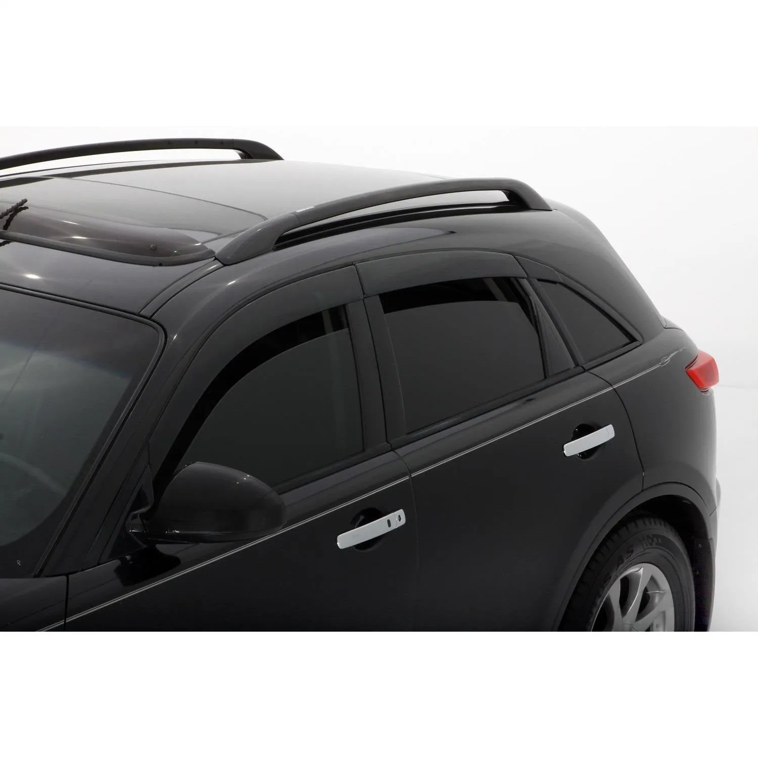 Auto Ventshade Low Profile Side Window Visor - Stick-On - Front/Rear - Plastic - Black - Chevy Blazer 2019