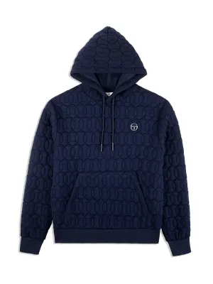 Aversa Quilted Hoodie- Maritime Blue