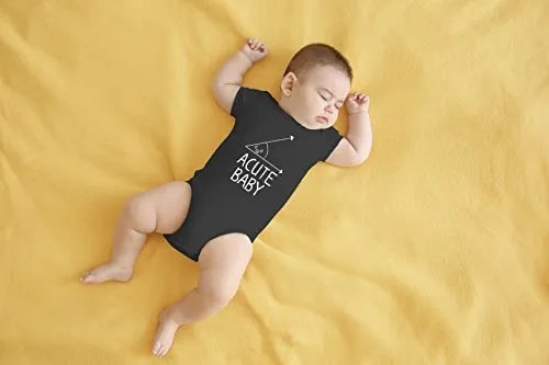 AW Fashions Acute Baby - Math Lovers Nerd Cute Novelty Funny Infant One-Piece Baby Bodysuit (6 Months, Black)