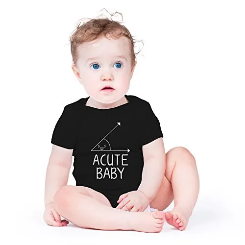 AW Fashions Acute Baby - Math Lovers Nerd Cute Novelty Funny Infant One-Piece Baby Bodysuit (6 Months, Black)