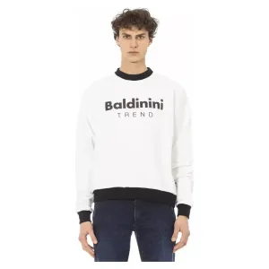 Baldinini Trend White Cotton Men Sweater