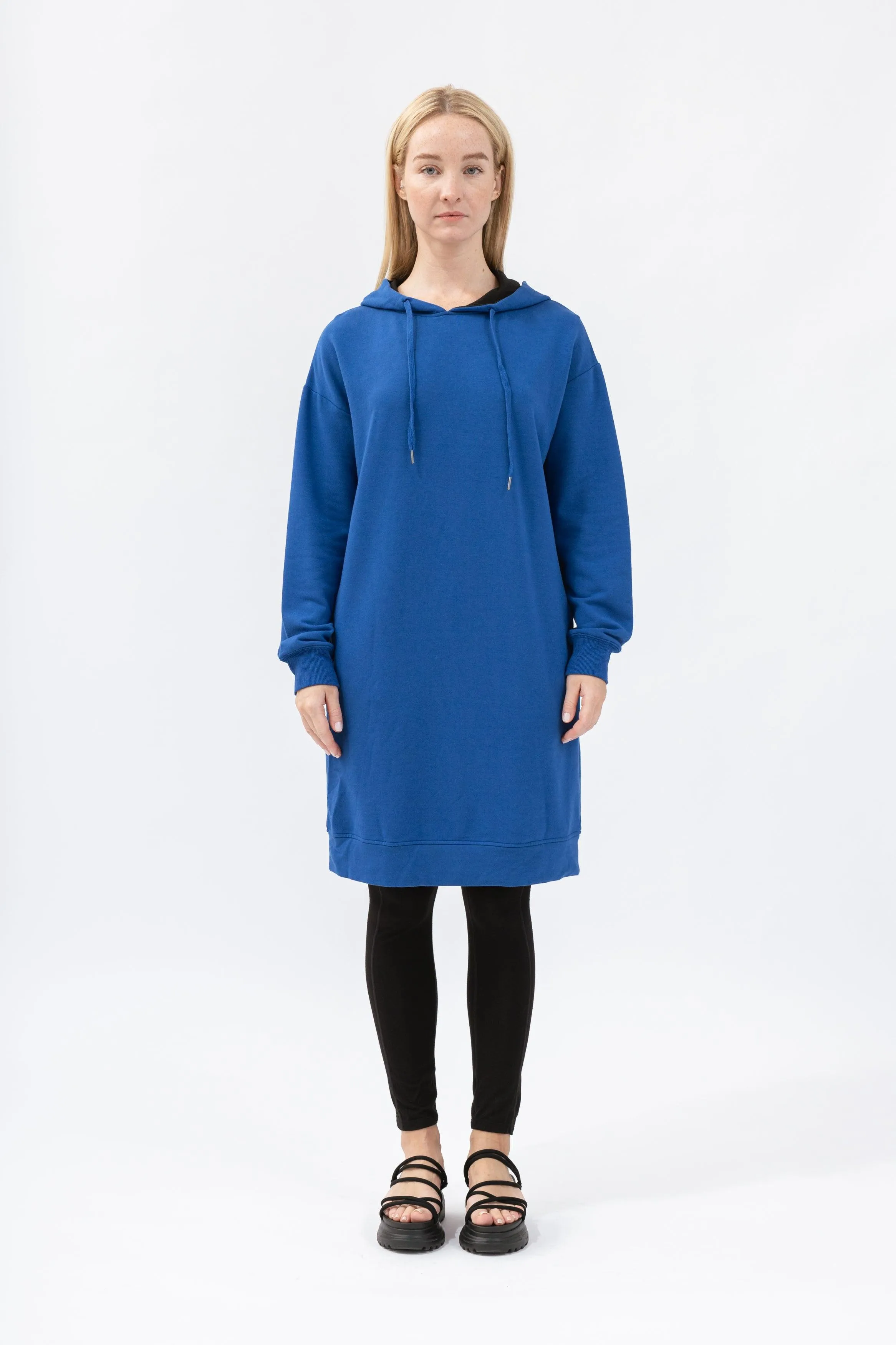 Bamboo Brushed-Back Sweat Long Length Hoodie Dress