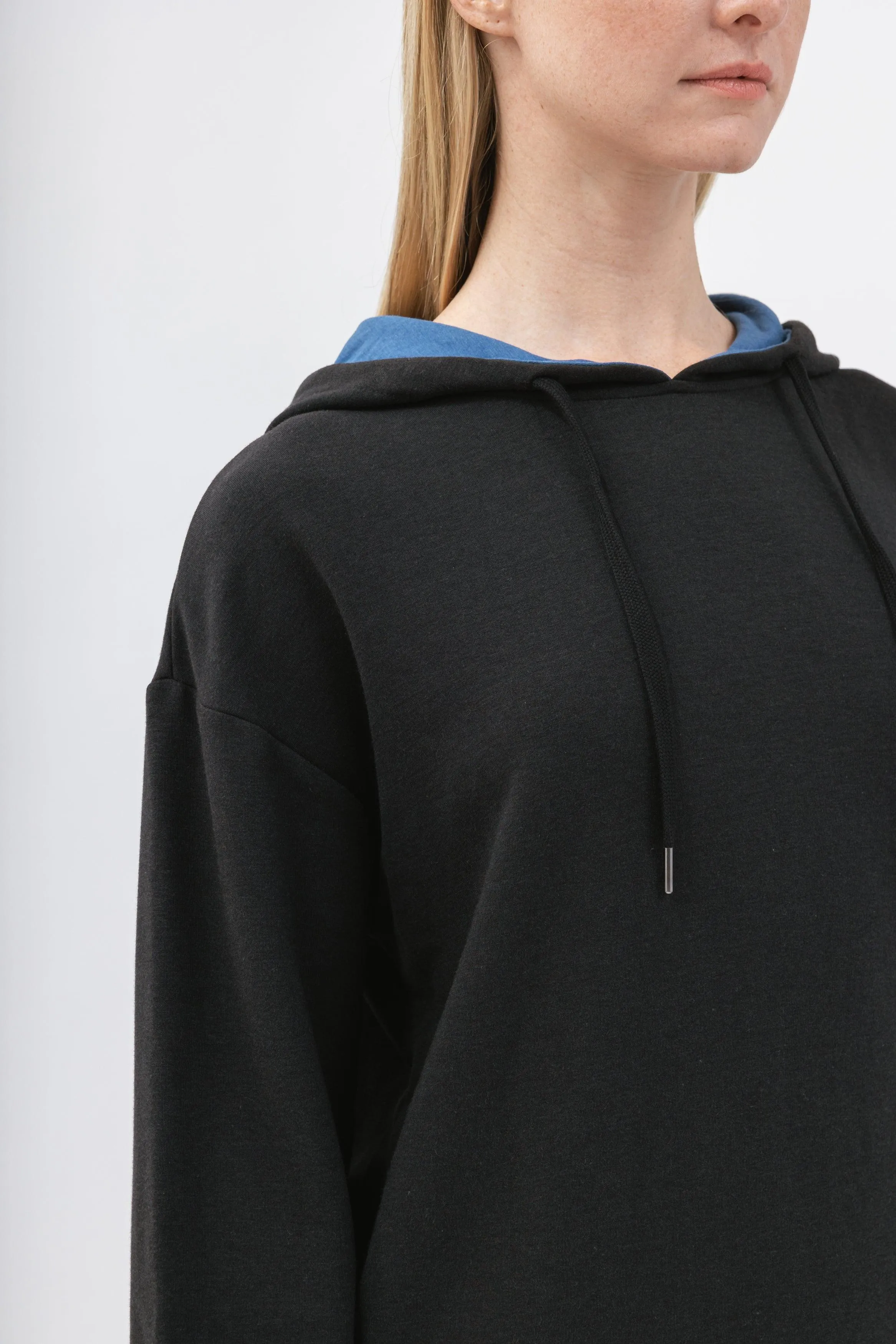 Bamboo Brushed-Back Sweat Long Length Hoodie Dress