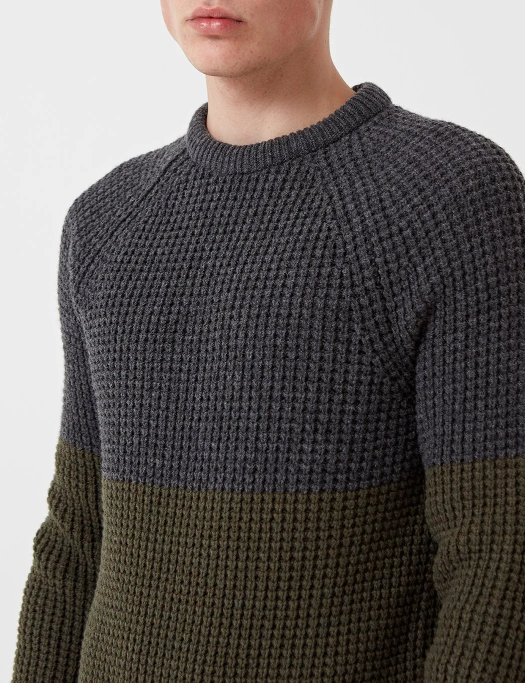 Barbour x Wood Wood Barns Ness Knit Jumper - Grey Marl