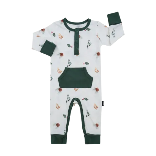 BELAN J Long Sleeves Pocket Romper 6-12m - Holly