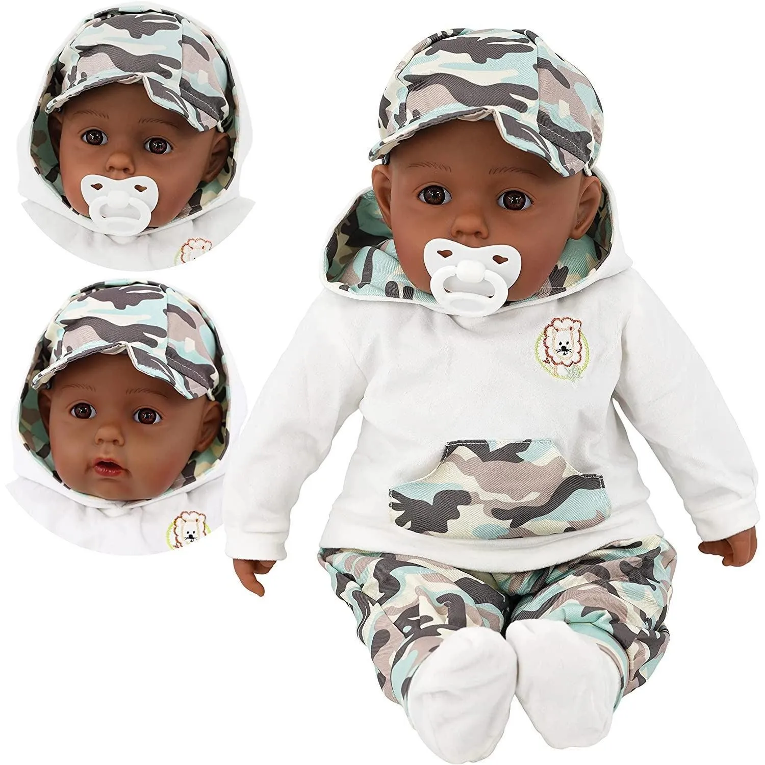 BiBi Black Baby Doll "Grean Pea" (Camo) (50 cm / 20")