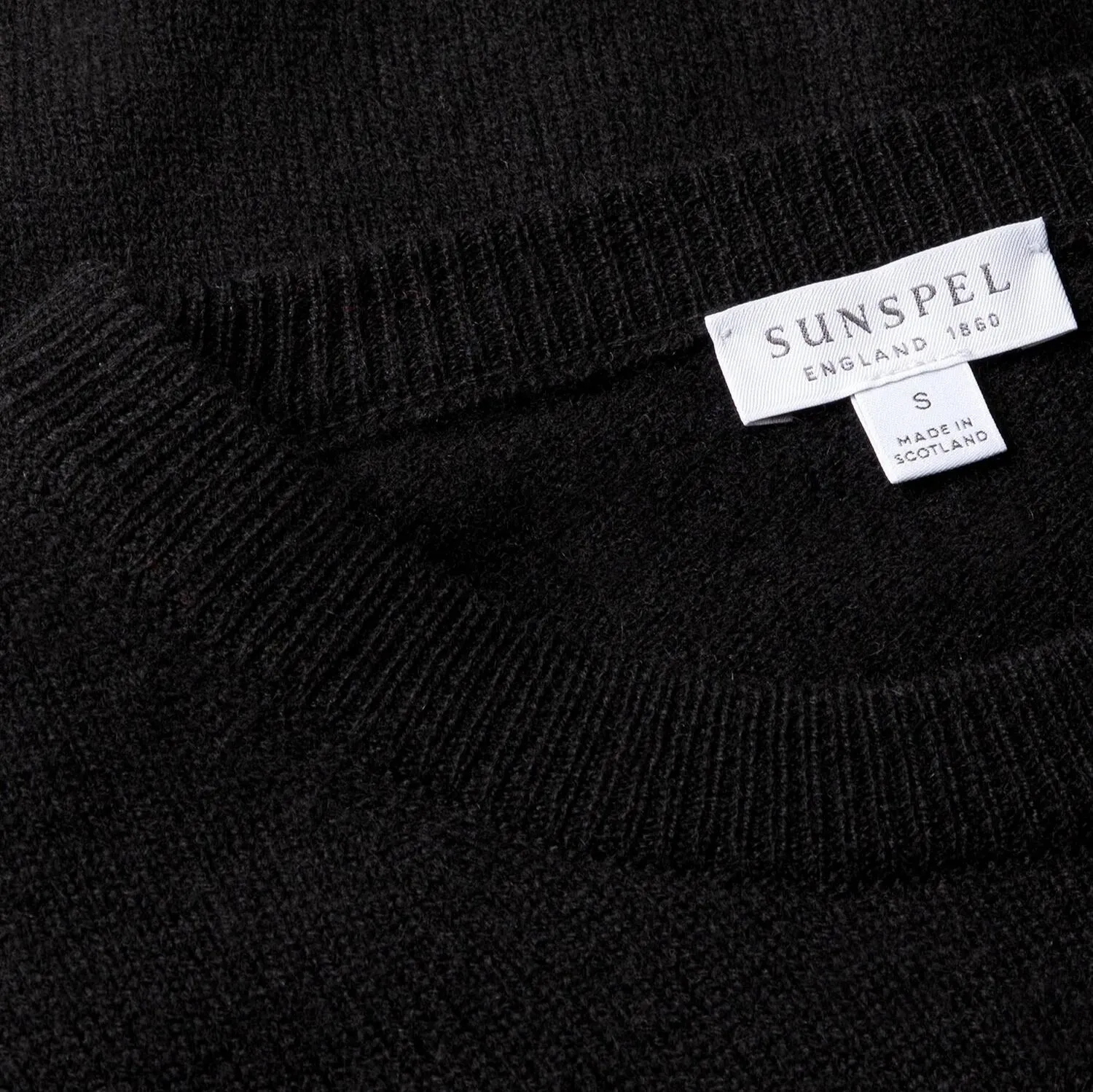 Black 100% Cashmere Crew Sweater