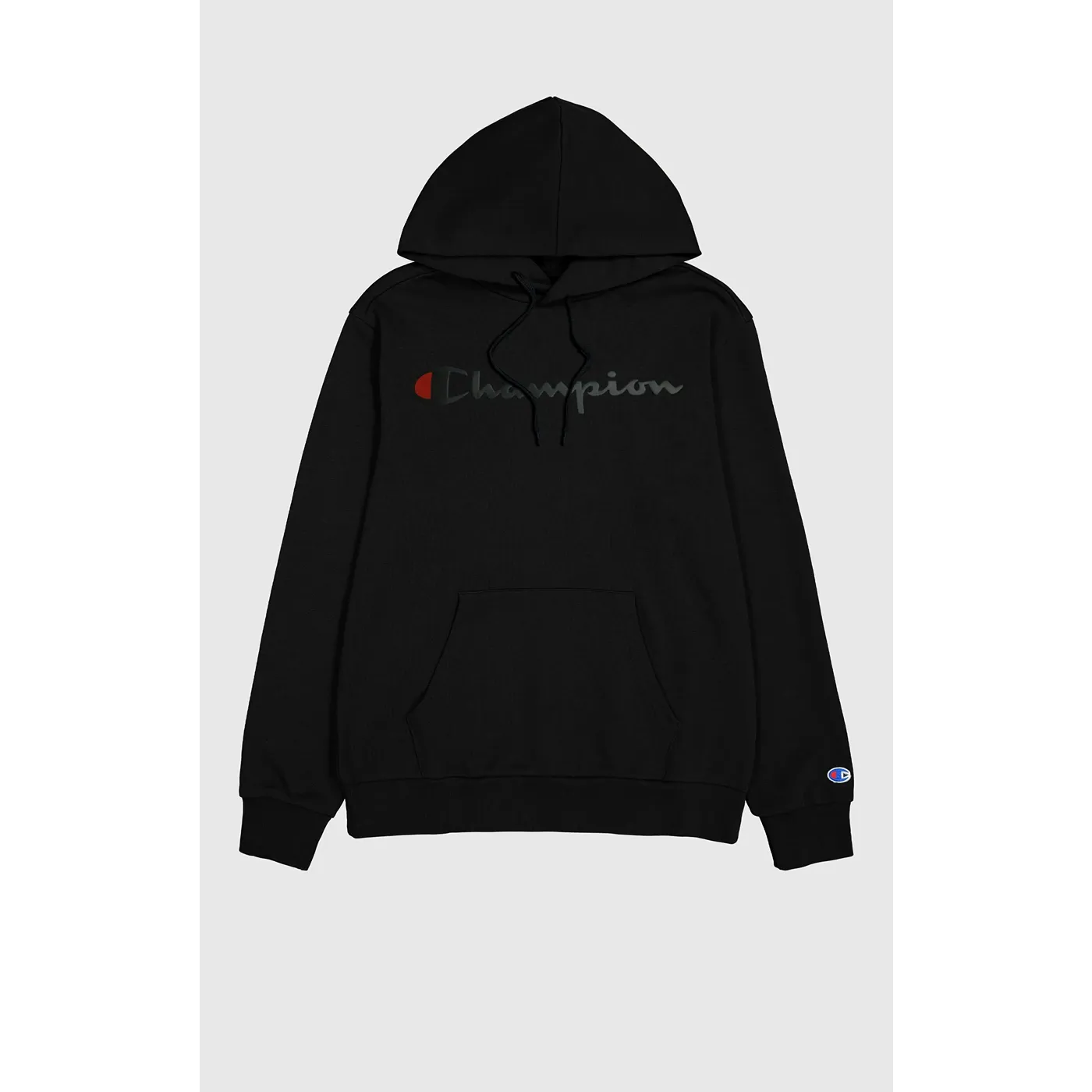 Black Logo Oversized Hoodie