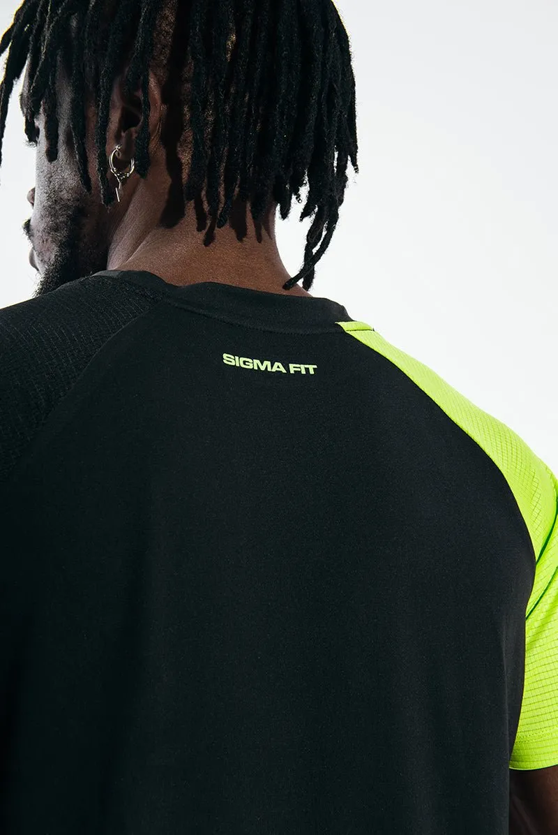 Black x Acid Lime Mishmash T-Shirt