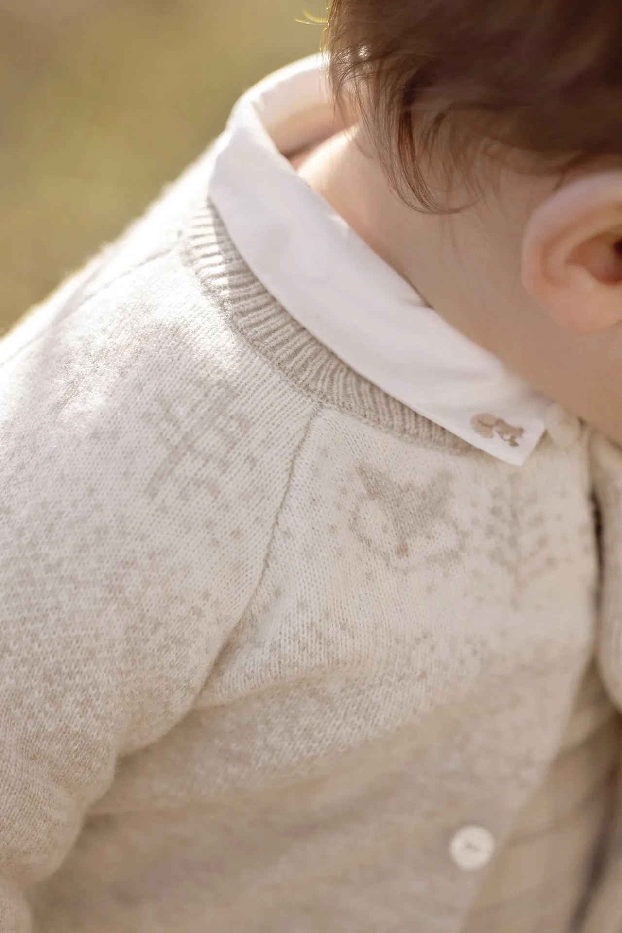 Cardigan - Beige jacquard