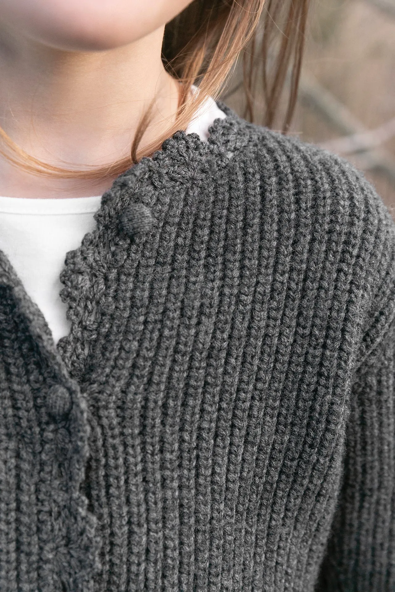 Cardigan - Gris anthracite maille