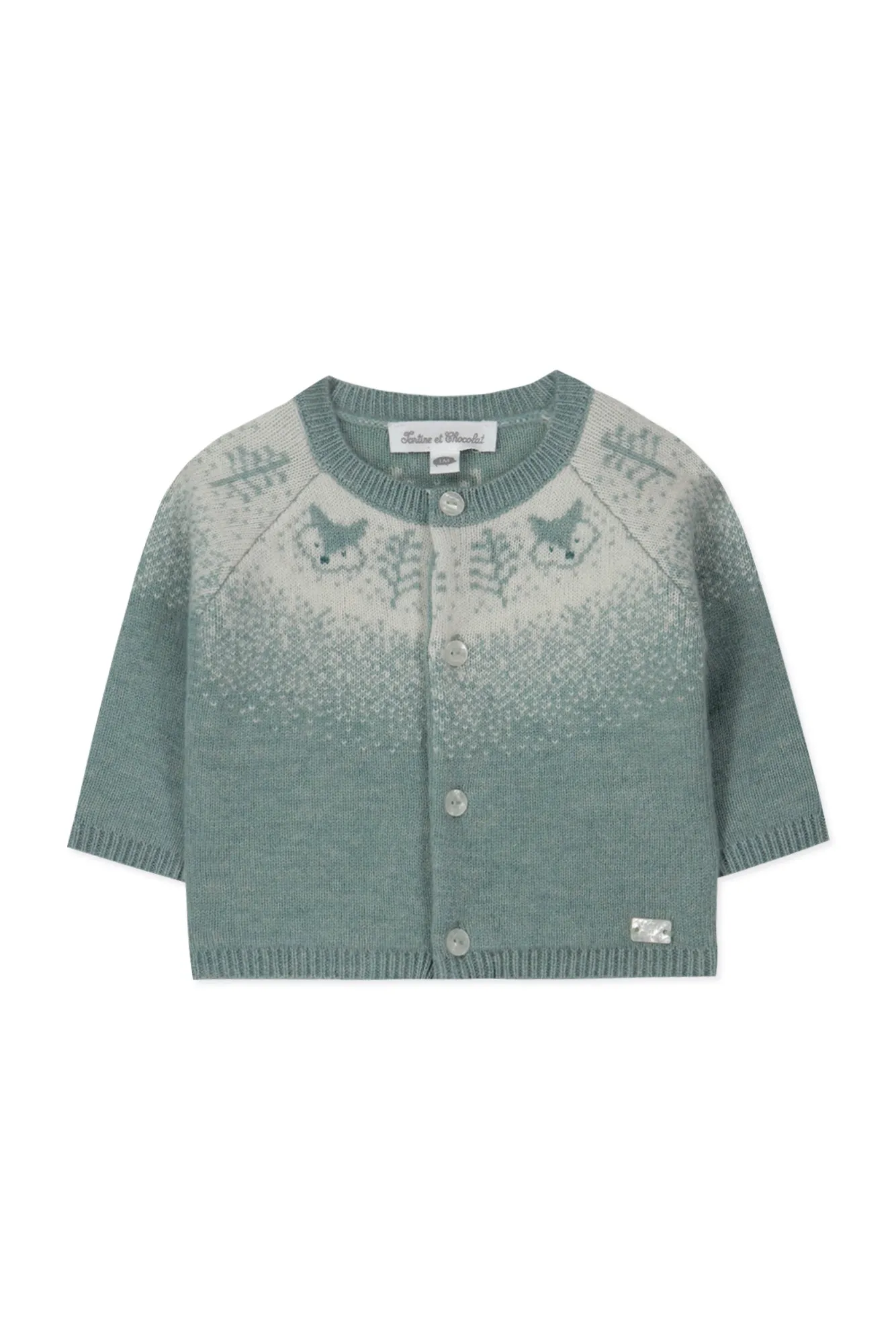 Cardigan - Vert jacquard