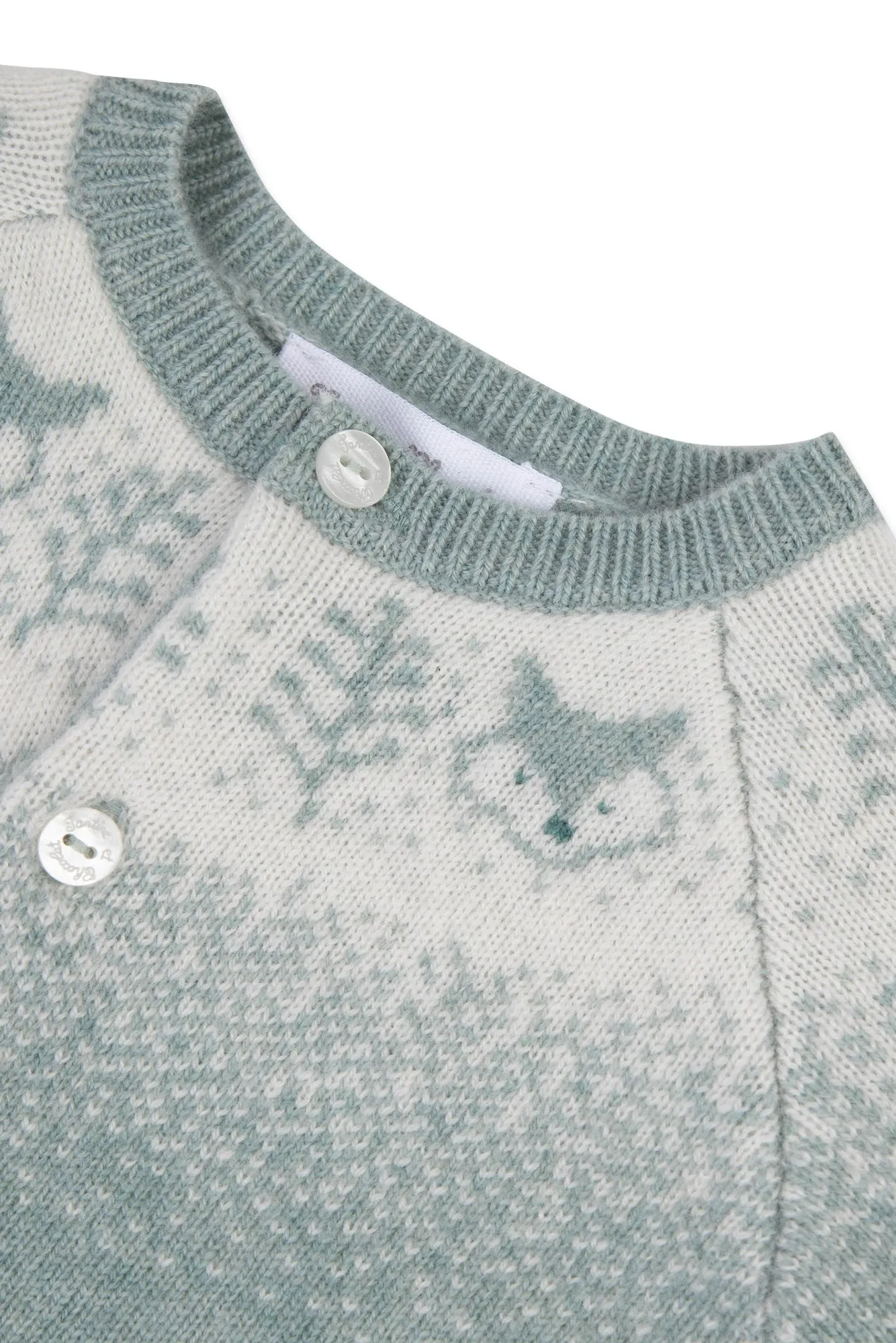 Cardigan - Vert jacquard