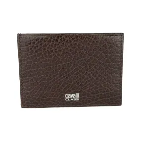 Cavalli Class Chic Calfskin Leather Card Holder