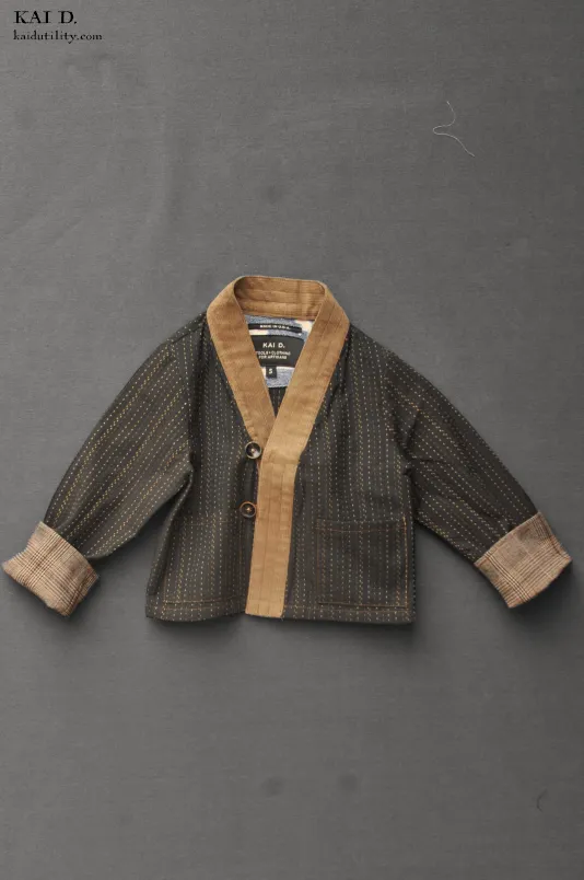 Children's Kimono Jacket - Sashiko Stitch - M