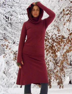 Chunky Cowl Pokara Simplicity Below Knee Dress