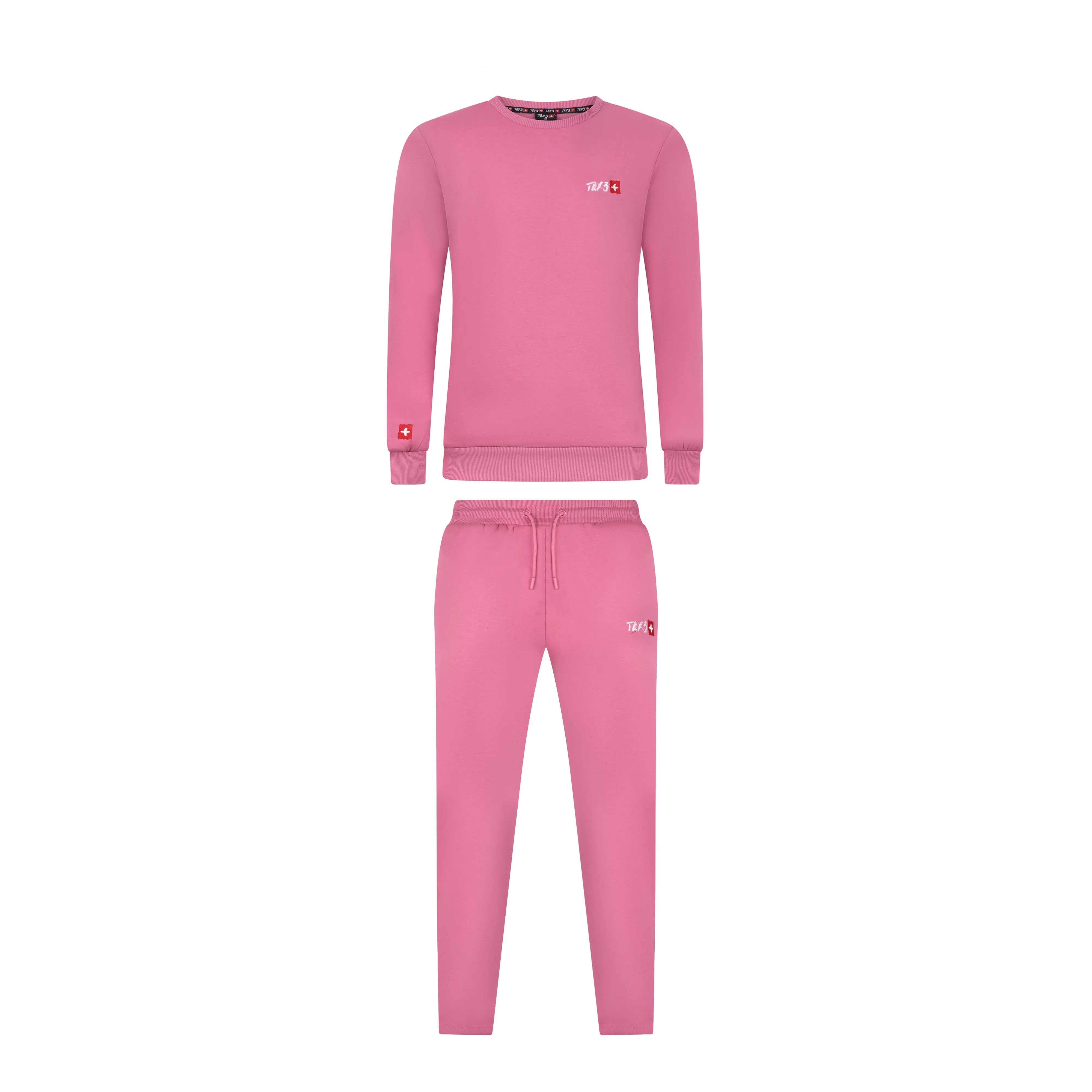 CLASSIC CREWNECK TRACKSUIT - RUST PINK