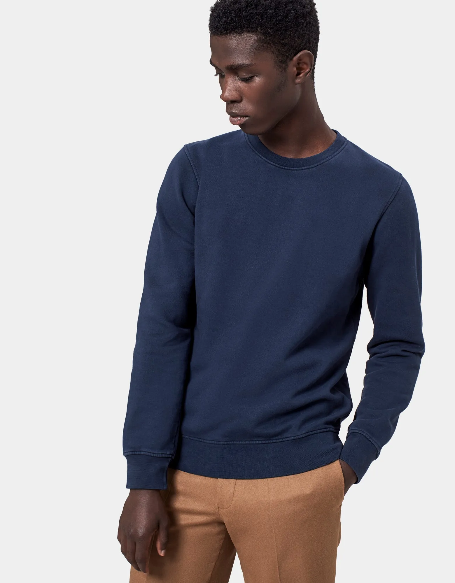 Classic Organic Crew - Navy Blue