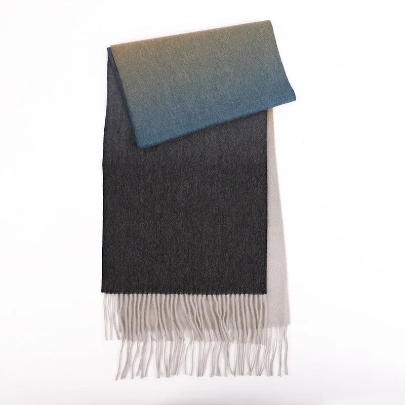 Contra Color Ombre Long Cashmere Scarf