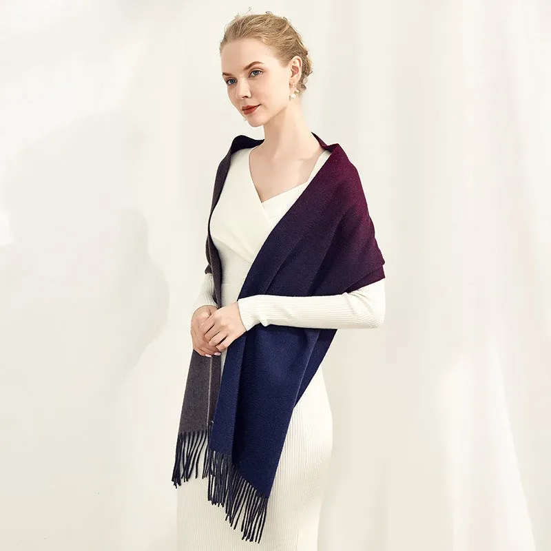 Contra Color Ombre Long Cashmere Scarf