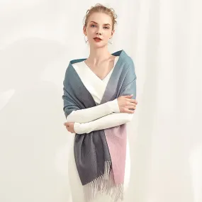 Contra Color Ombre Long Cashmere Scarf