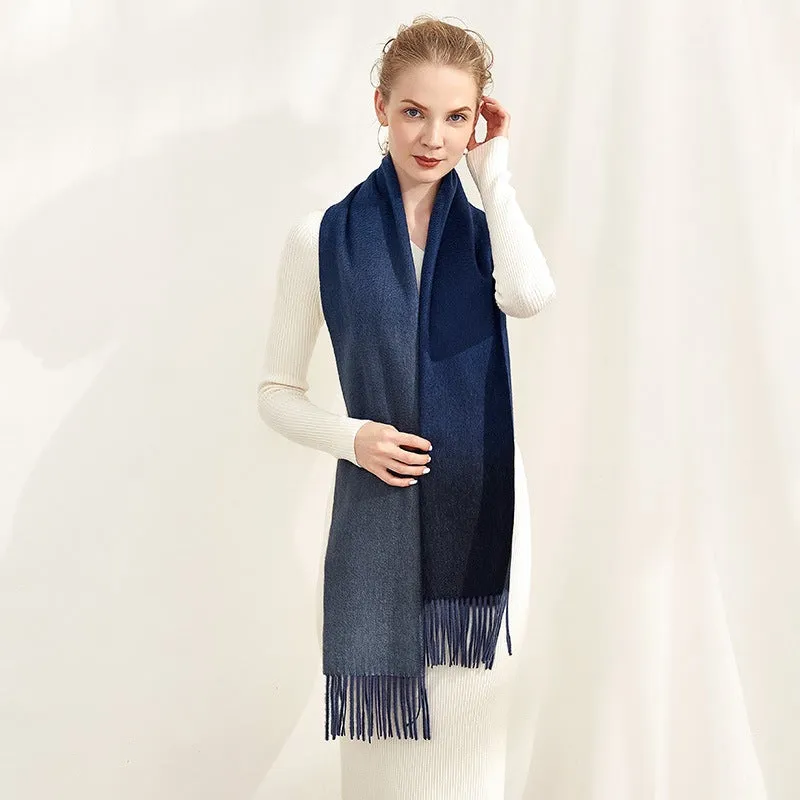 Contra Color Ombre Long Cashmere Scarf