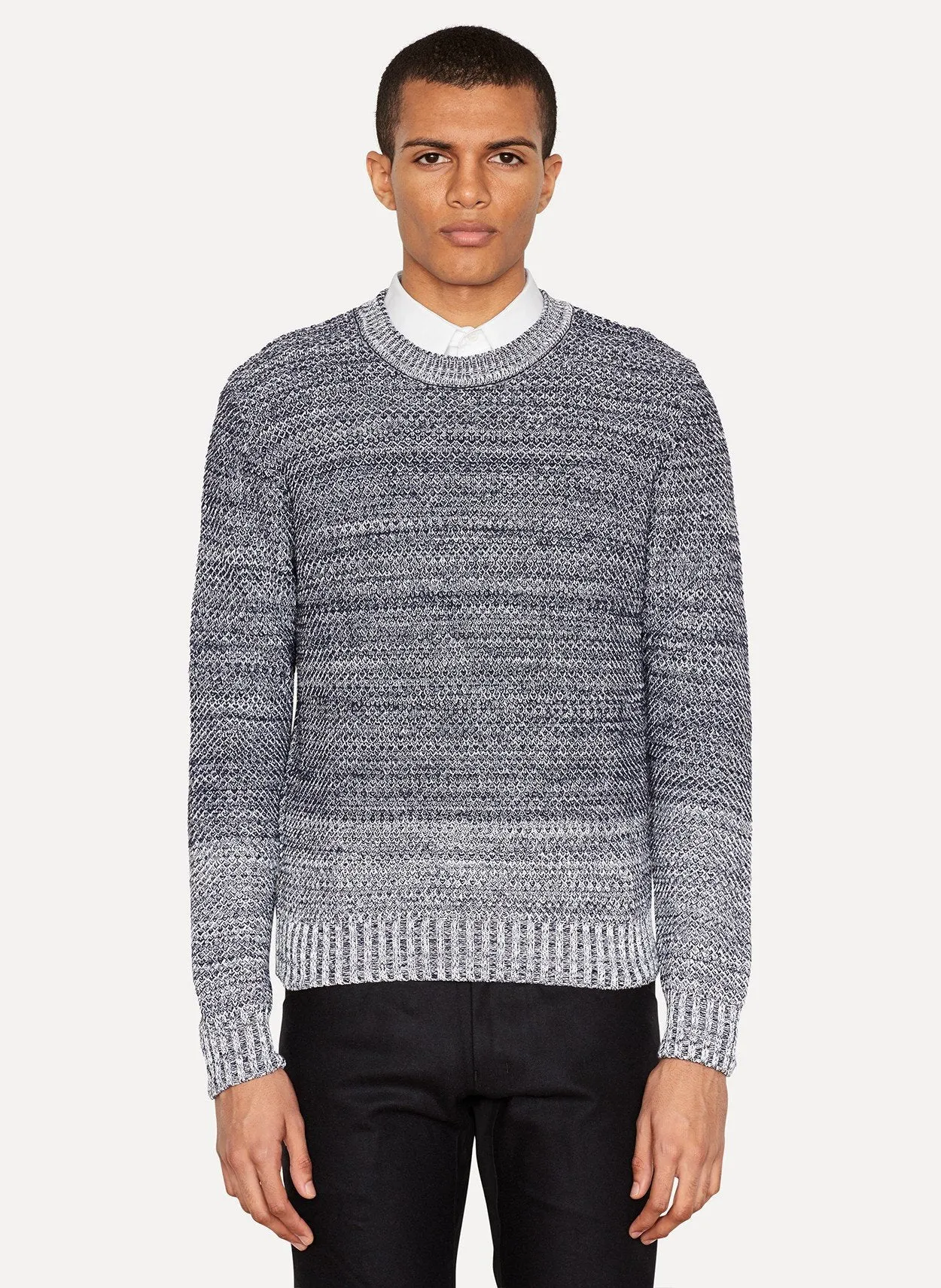 Cotton Nylon Grey Melange Jumper Vexillo