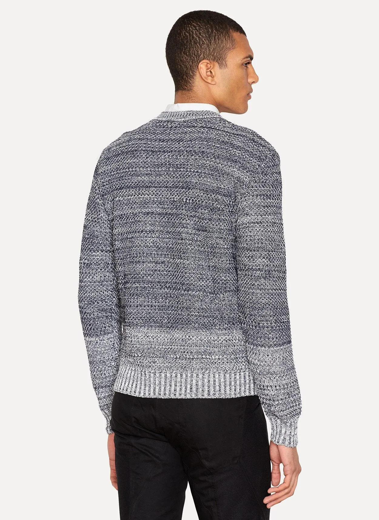 Cotton Nylon Grey Melange Jumper Vexillo