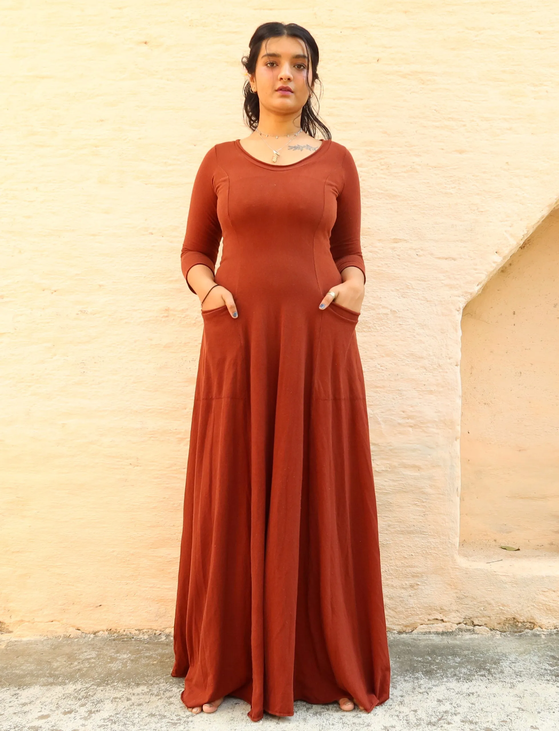 Crescent Perfect Pockets Long Dress