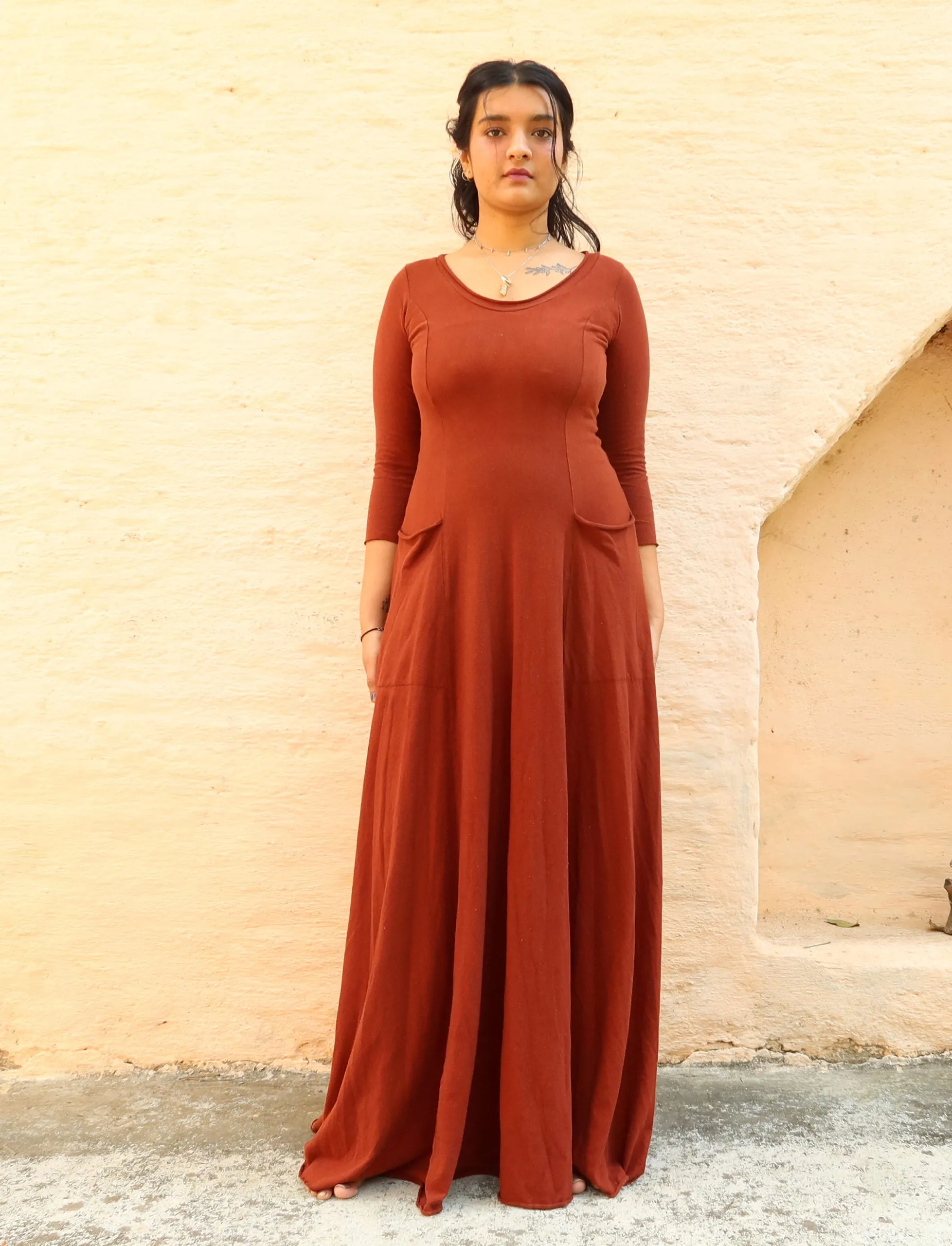 Crescent Perfect Pockets Long Dress