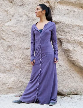 Crew Button Front Simplicity Long Dress