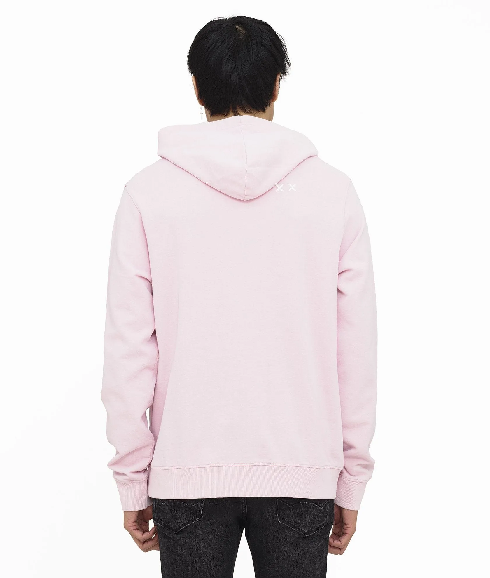 Cult Of Individuality - "French Terry Logo" Pullover (Powder Pink) - Cotton Full Zip Relaxed