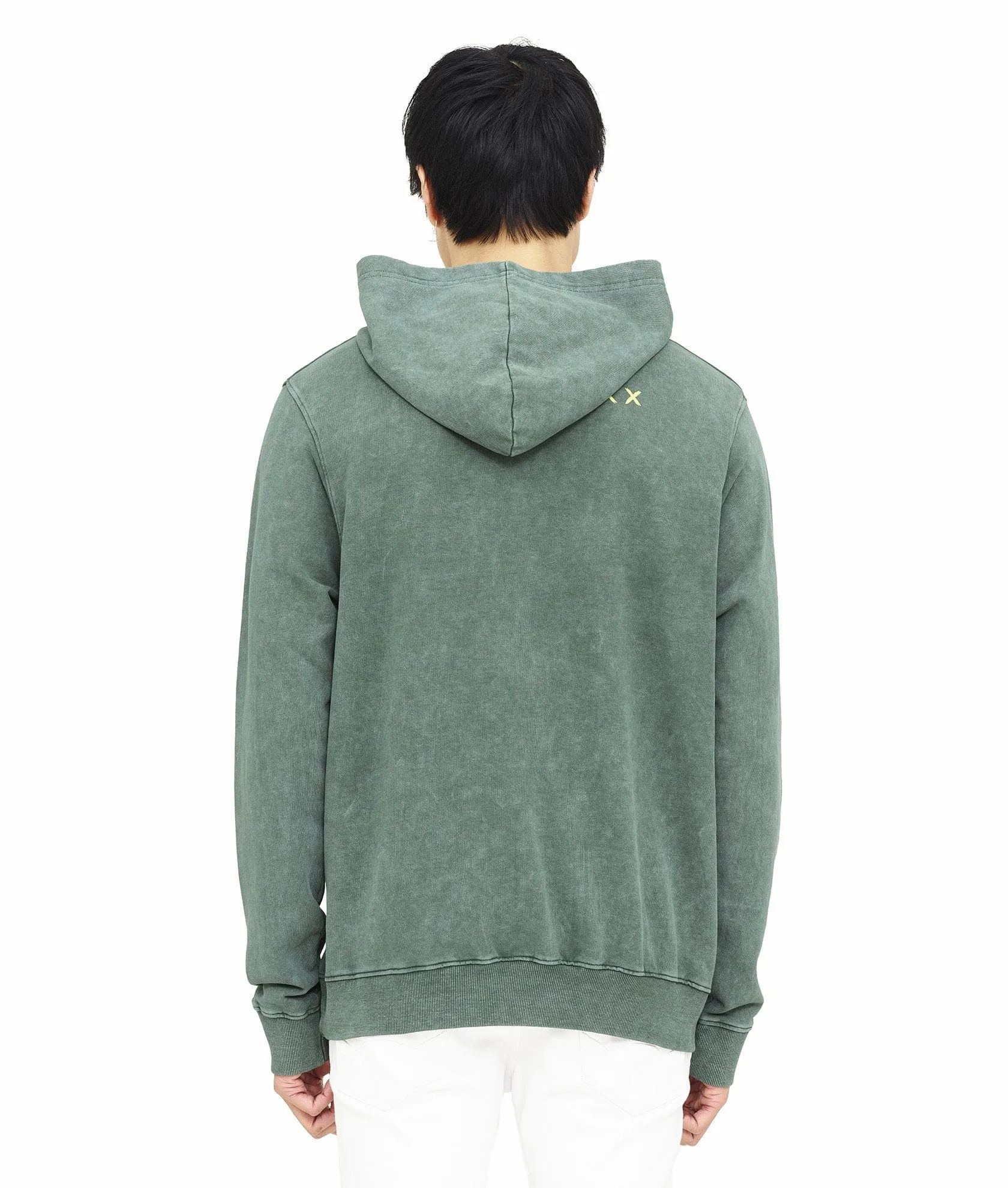 Cult Of Individuality - "Terry" Logo Pull Over (Artichoke) - Lightweight Relaxed Cotton