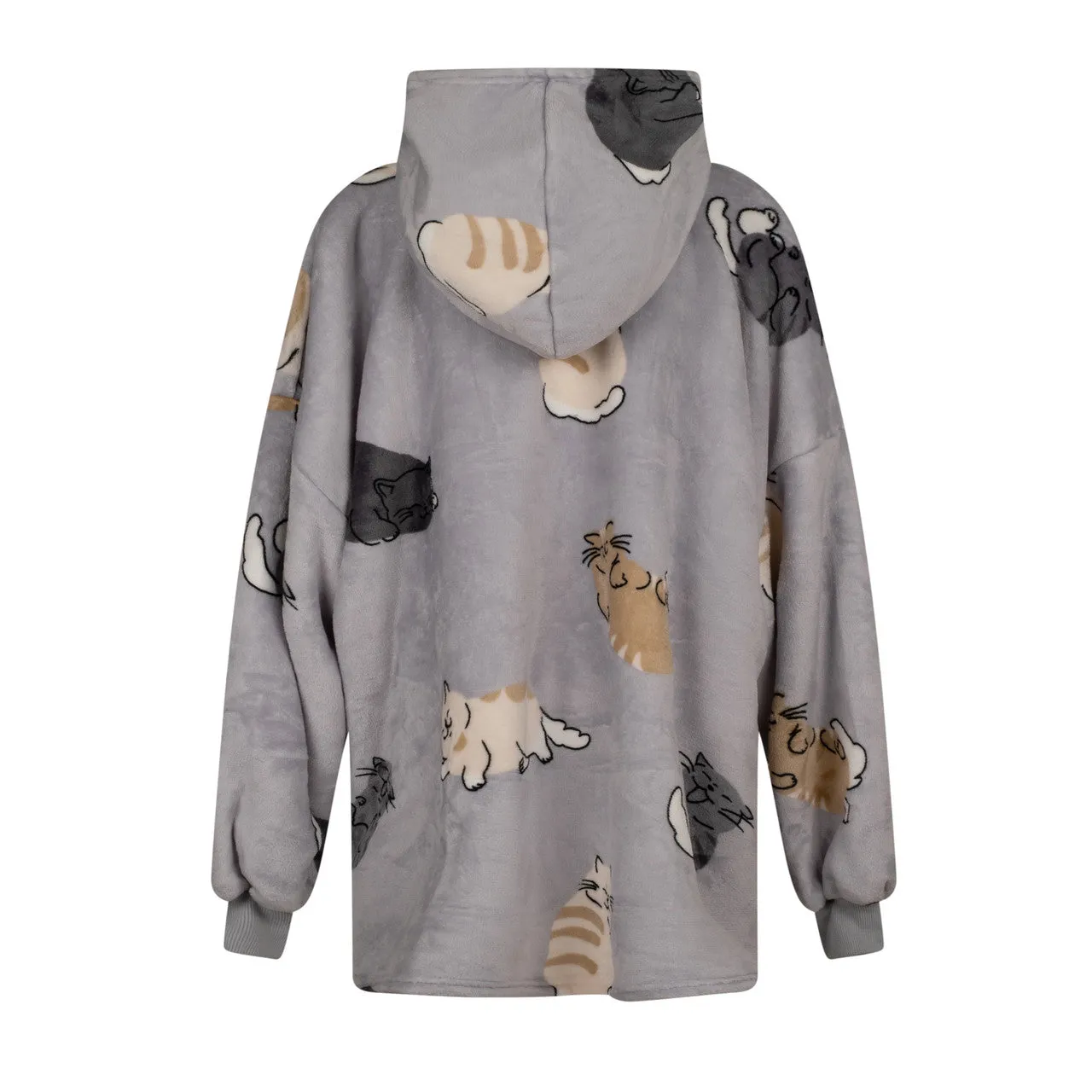 Cute Cats Fleece Oversized Blanket Hoodie