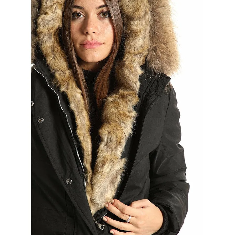 Damen Winter Coat mit Fur