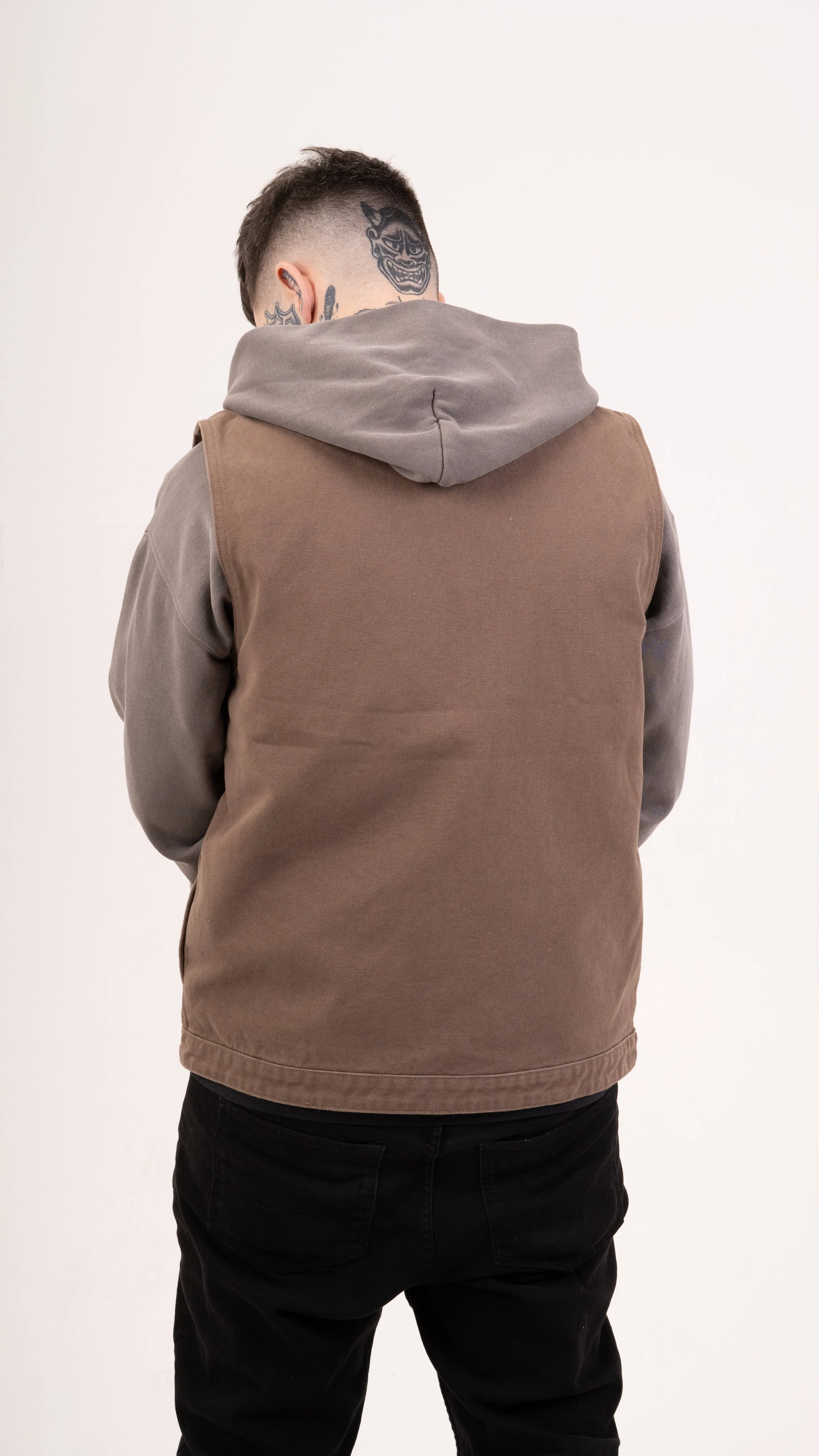 DM Canvas Vest Jacket Walnut