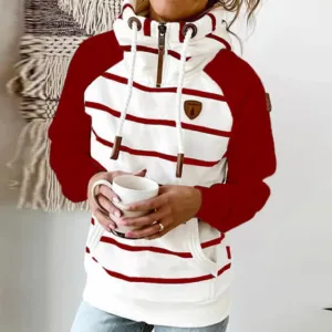 Duchess Striped Sweatshirt Pullover Hoodie