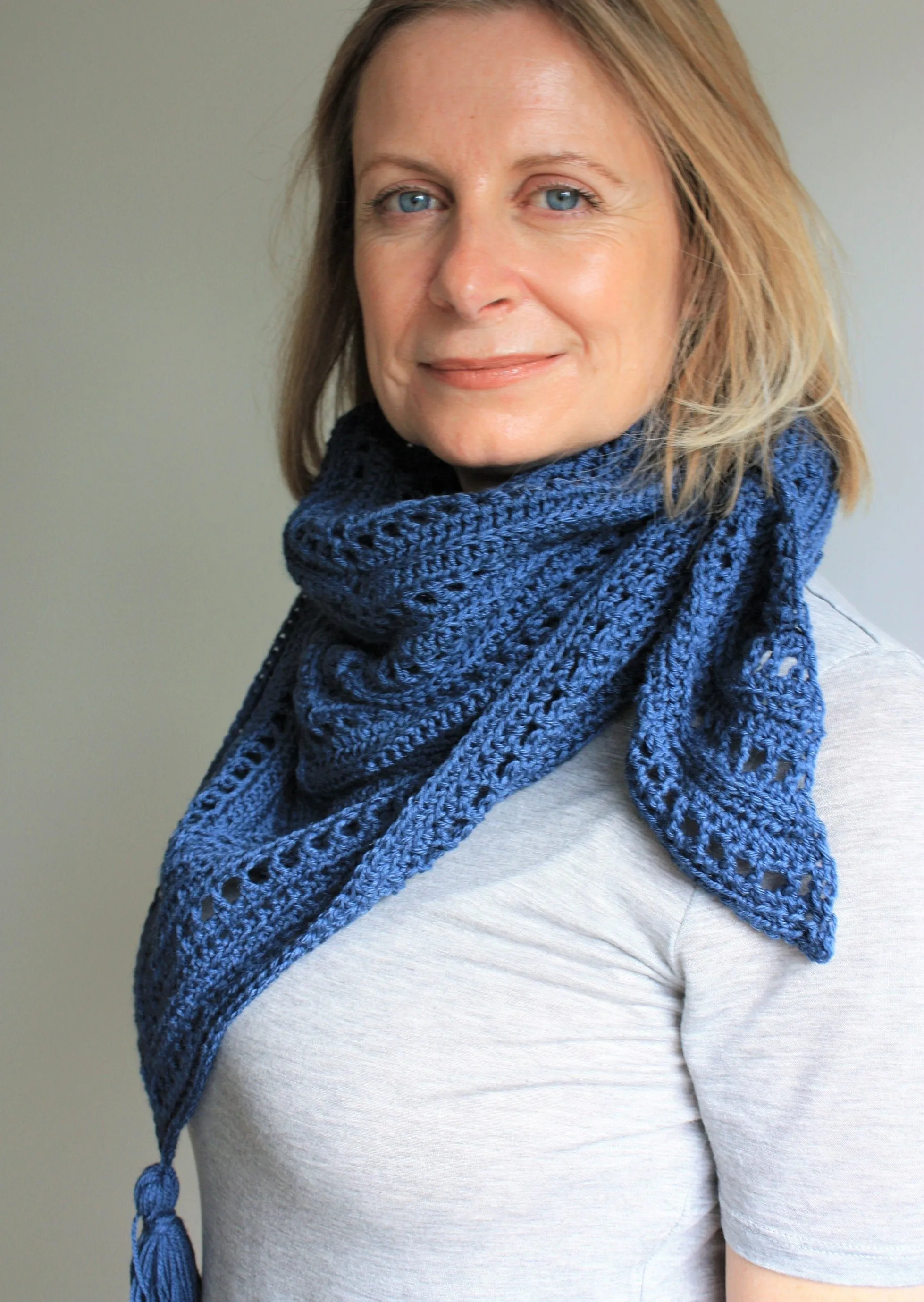 Easy Crochet Pattern - Bracken Ridge Elegant Triangle Scarf